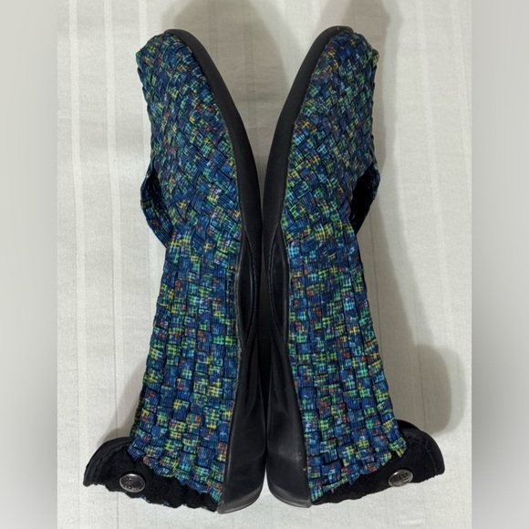 Bernie Mev Catwalk Woven Ballet Flats US 6-6.5 EU37 Blue Multi Stretch Slip On - Picture 12 of 16